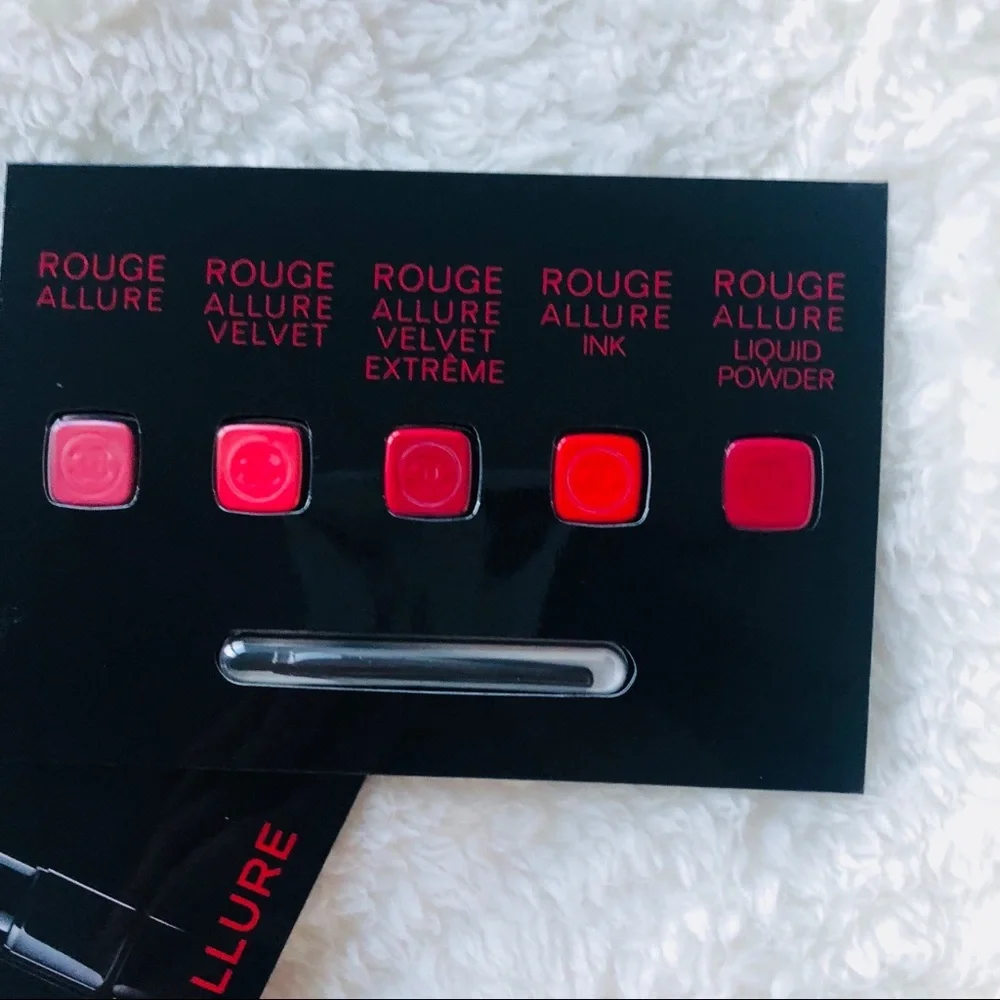 Chanel rouge allure 5 shades+applicator Sample